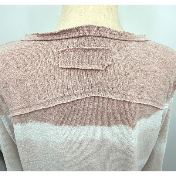 POL Tie Dye Henley Thermal Top Women's L Boho Soft Girl Cozycore Sustainable - Picture 5 of 7